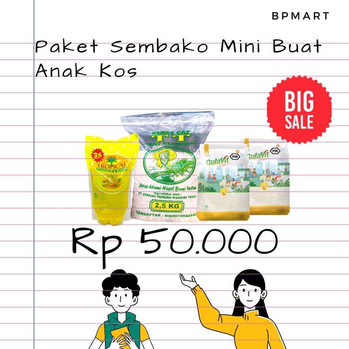 

Bf31Gf Paket Sembako Mini Murah Cocok Buat Anak Kos ( Beras,Gula,Minyak) Gdf601