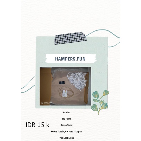 

Box Hampers Kertas Serut Tali Rami