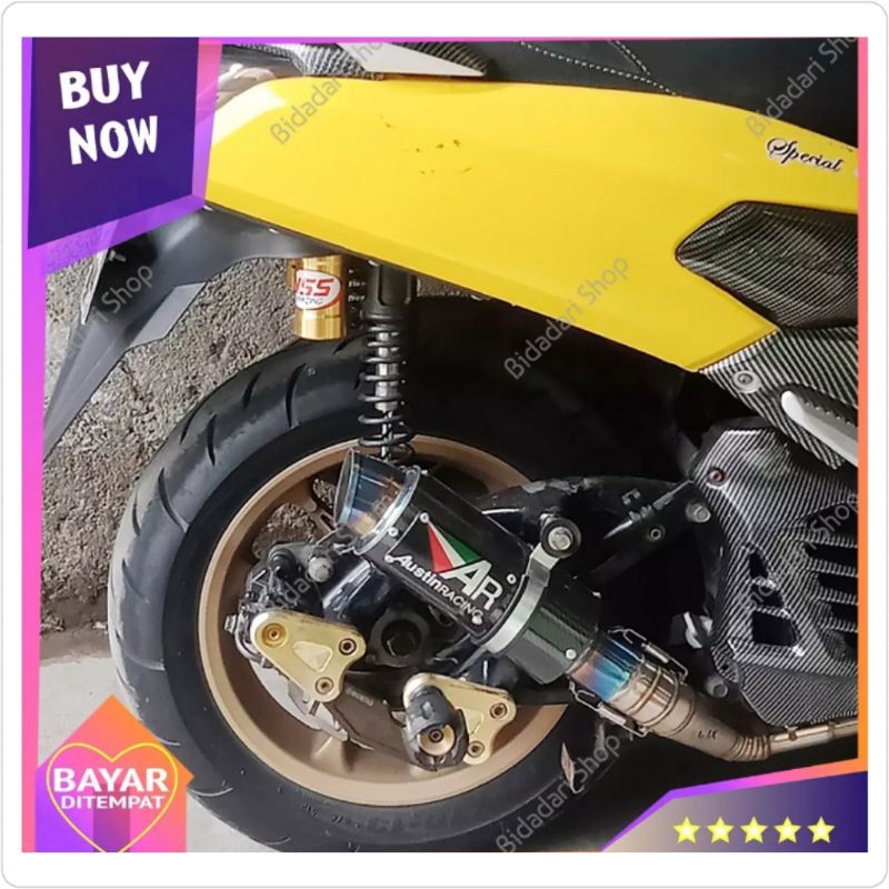 Knalpot austin racing nmax-aerox-lexi-pcx knalpot motor racing matic
