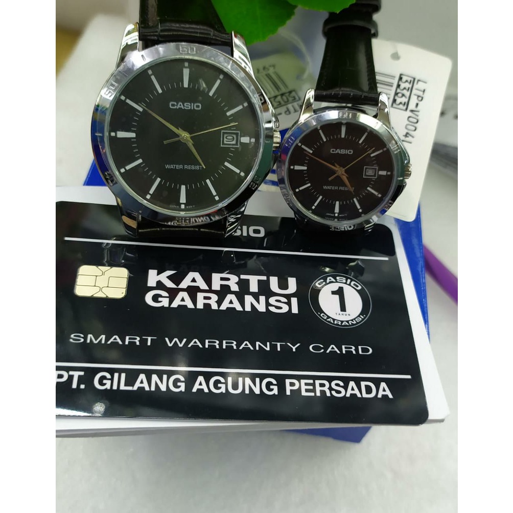 Jam Tangan Couple Casio MTP-V004L-2BUDF/LTP-V004L-2BUDF Original