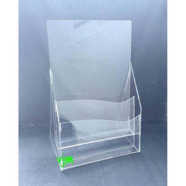 

Brosur holder acrylic , standing brosur , signage display uk f:2 atau A5