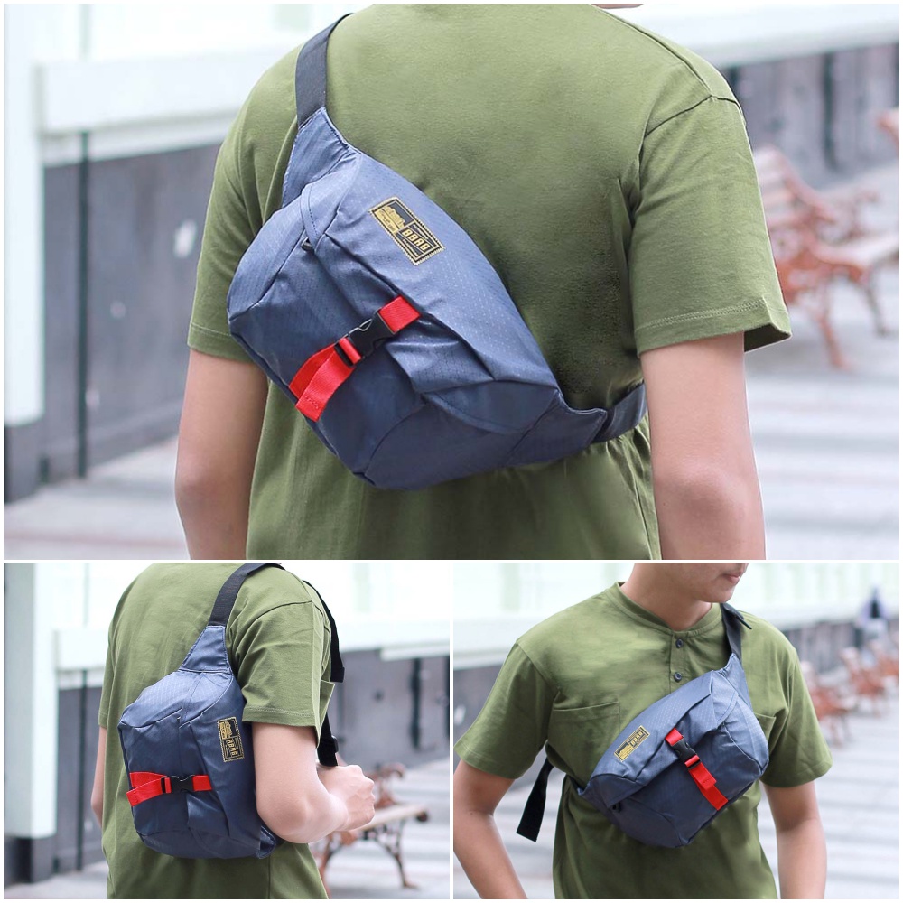 Tas Selempang Pria Waist bag Tas Pinggang Cowok Sling Bag Distro Utaru Original Series Size Sedang Multifungsi