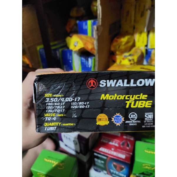 BAN DALAM SWALLOW 350/400-17, 130/70-17, 120/70-17, 120/80-17, 110/80-17