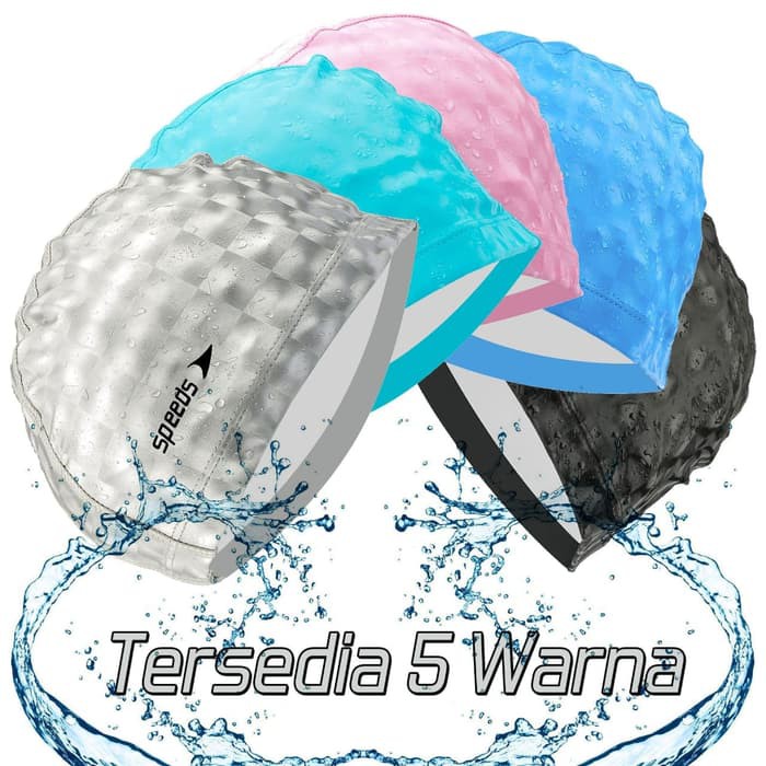 Topi Renang Dewasa Elastis Swim Cap Hat / Topi Renang 3D Hologram