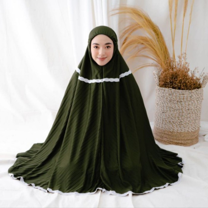 MUKENA- MUKENA DEWASA PLISKET RENDA + POUCH - MKN - WARDAH -MUKENA.