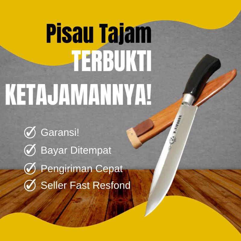 Pisau Tajam Super Baja Pisau Daging  Super Tajam Per  Asli 8Dim