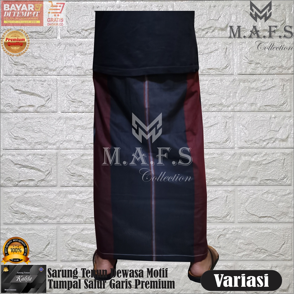 SARUNG DEWASA MOTIF POLOS TUMPAL SALUR &amp; TUMPAL SONGKET KALIFA PREMIUM