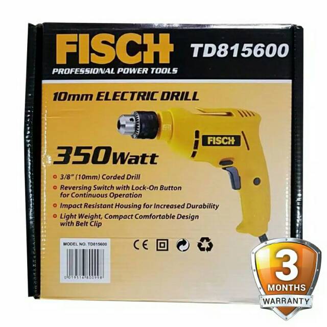 Mesin Bor FISCH 10MM 350W - FISCH Electric Drill