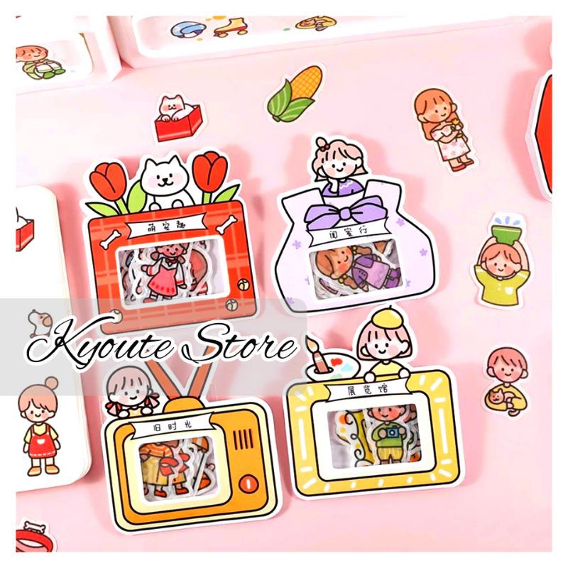 

40 pcs Sticker Dekorasi Girl Hobbies Scrapbook DIY Bujo Planner Jurnal Diary Craft
