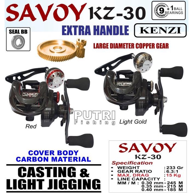 REEL KENZI SAVOY KZ 30 EXTRA HANDLE (BODY CARBON)