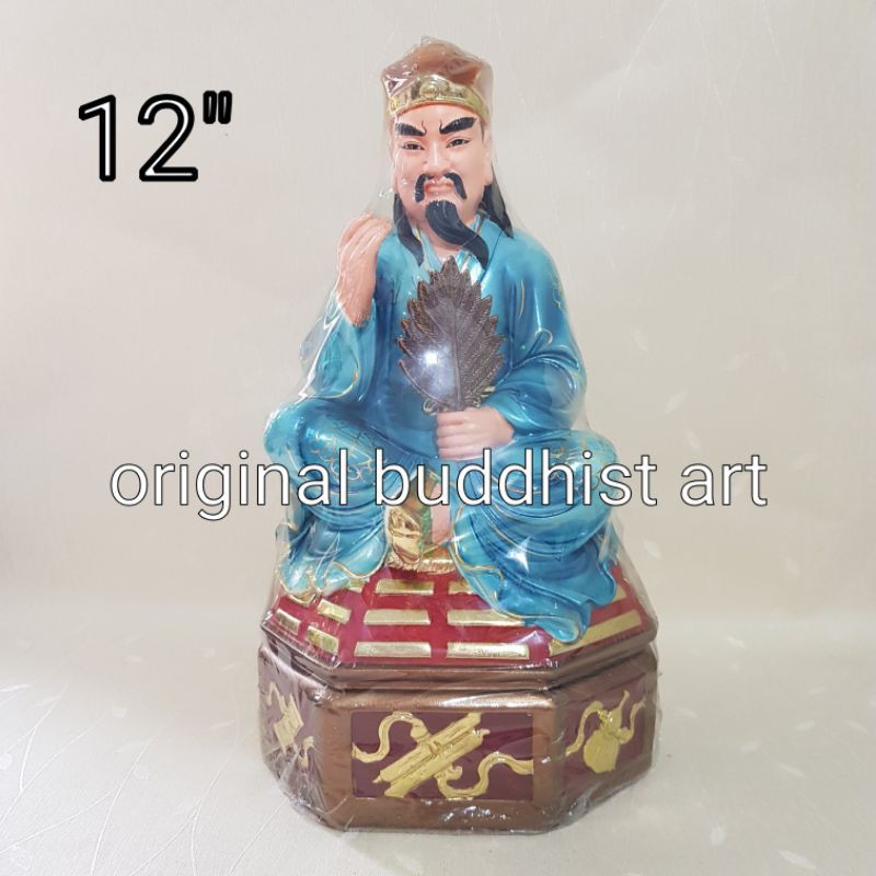 patung dewa cu kong min/zhuge liang/dewa strategi 12 inch