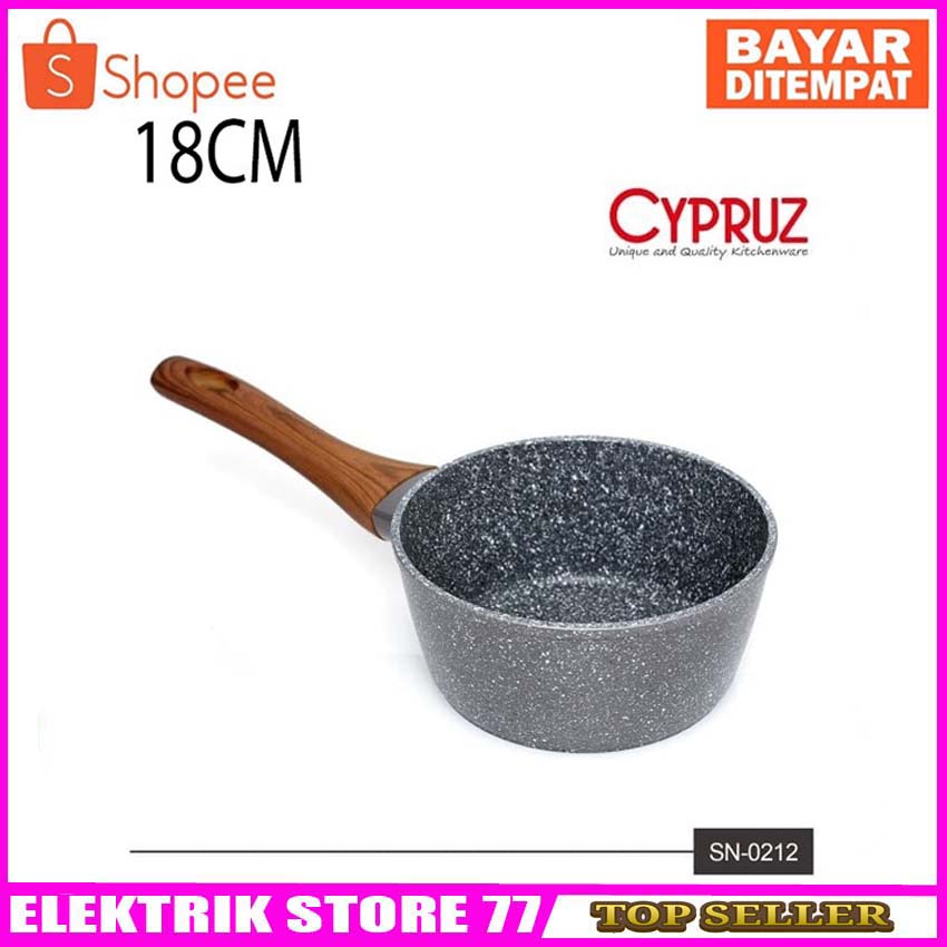 CYPRUZ Sauce Pan Marble Panci Induksi 18 cm ORIGINAL SN-0212