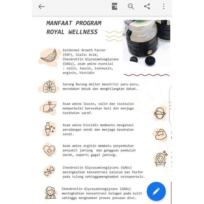 

Promo Realfood Royal Wellness Minuman Sarang Burung Walet Penyakit Dalam