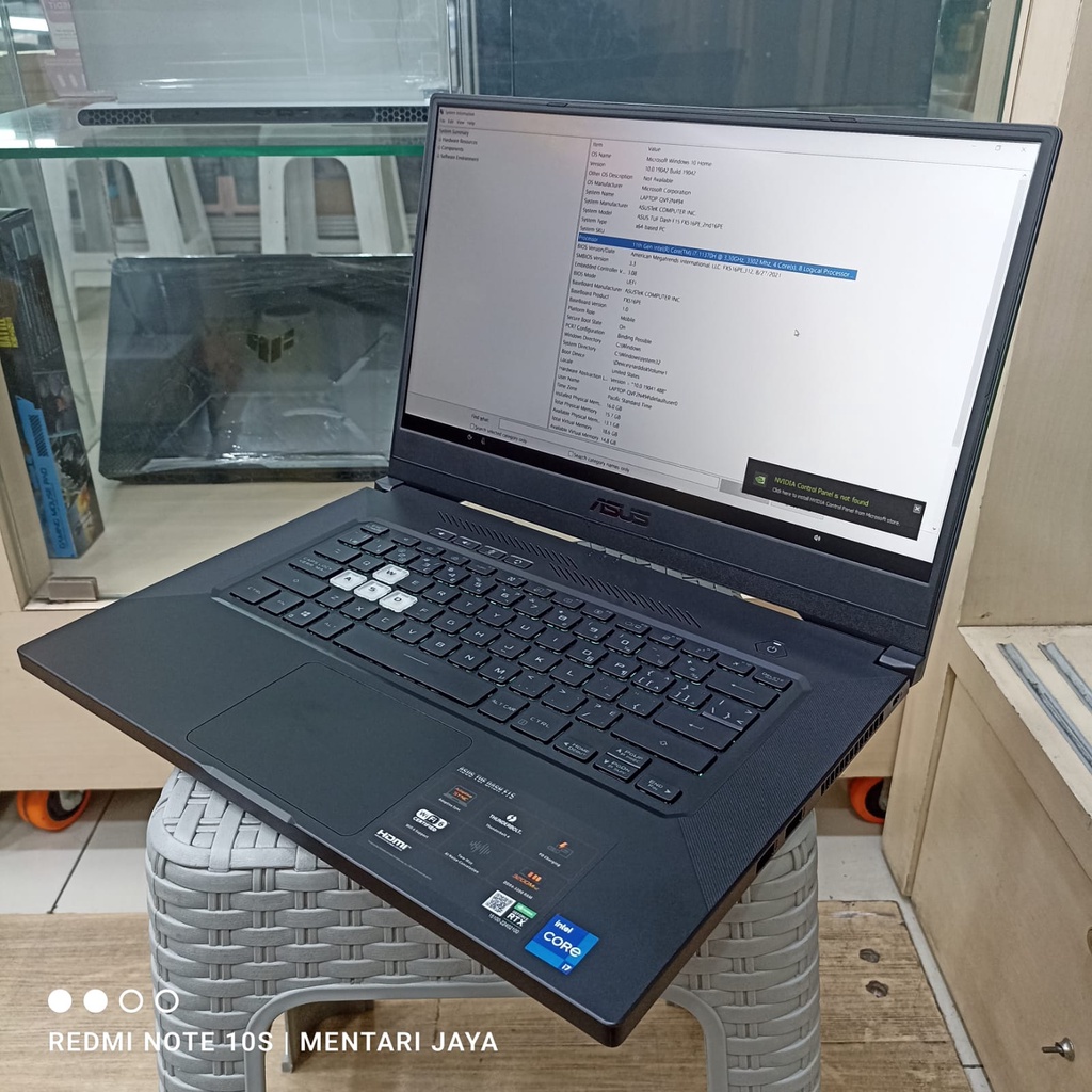 ASUS TUF DASH F15 FX516PE i7 11370H 40GB 1TB SSD RTX3050Ti FHD 144Hz RGB