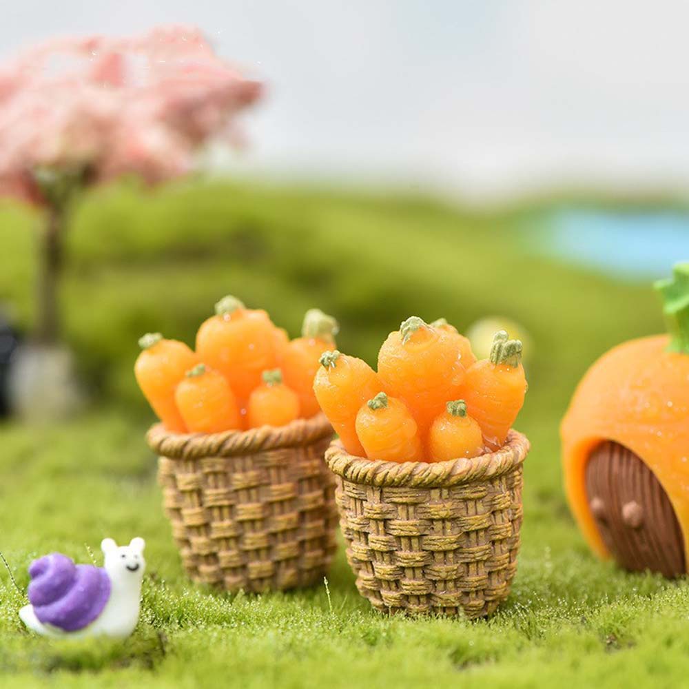 MXBEAUTY Crafts Miniatures Animal Cake Decoration Figurine Carrot Cute Bonsai DIY Small Statue Bunny Ornaments