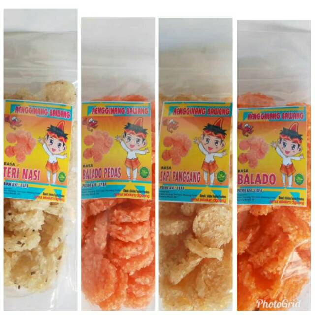 

Rengginang bawang dengan variasi rasa
