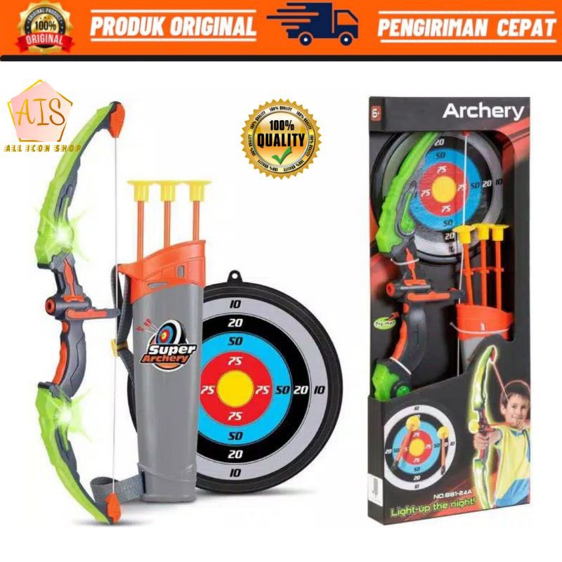 Kingsport archery set Light up the night - mainan panah panahan Mainan busur panah nyala lampu