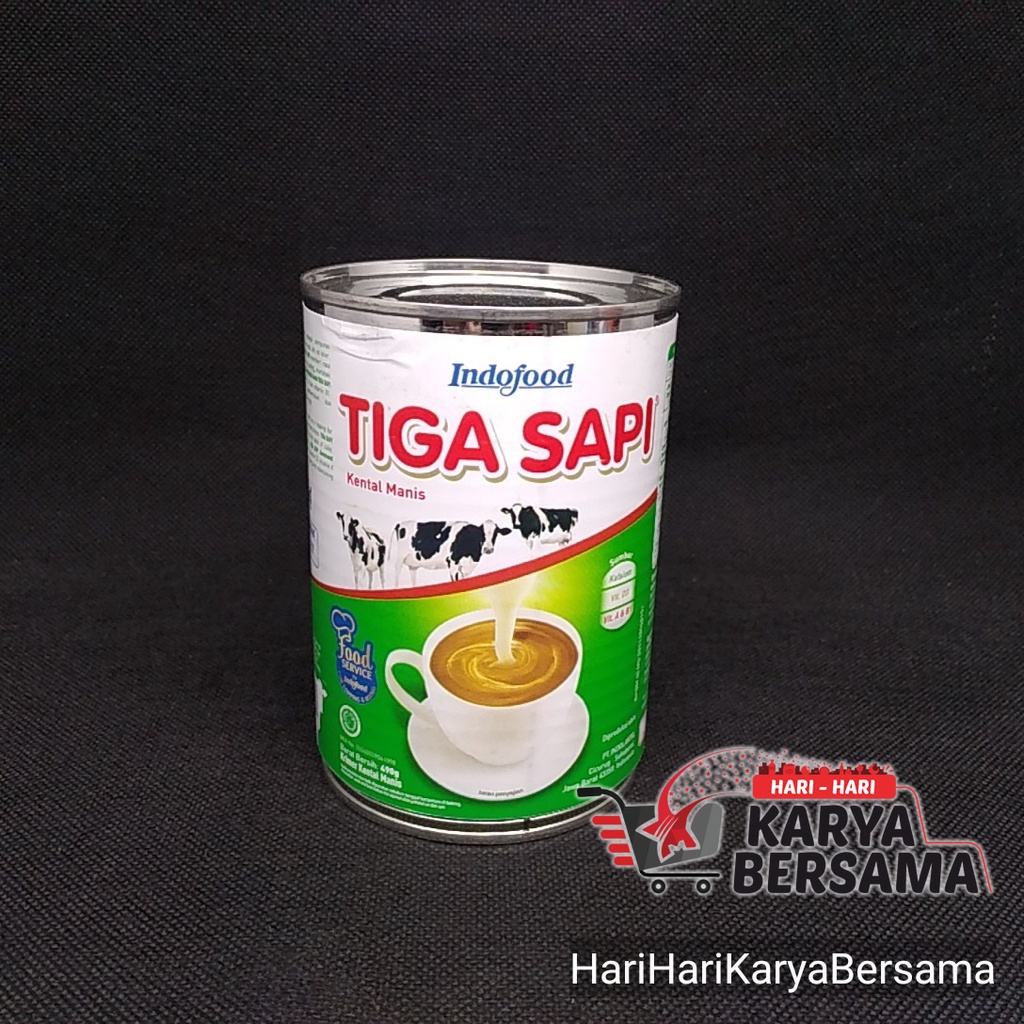 Jual Susu Kental Manis Tiga Sapi Kaleng 490gr Shopee Indonesia