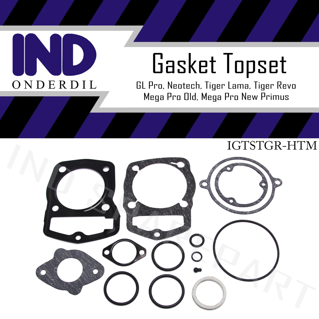 Gasket-Packing-Paking Top-Set-Topset Hitam GL Pro/Neotech/Tiger Lama-Revo/Megapro Old-New Primus