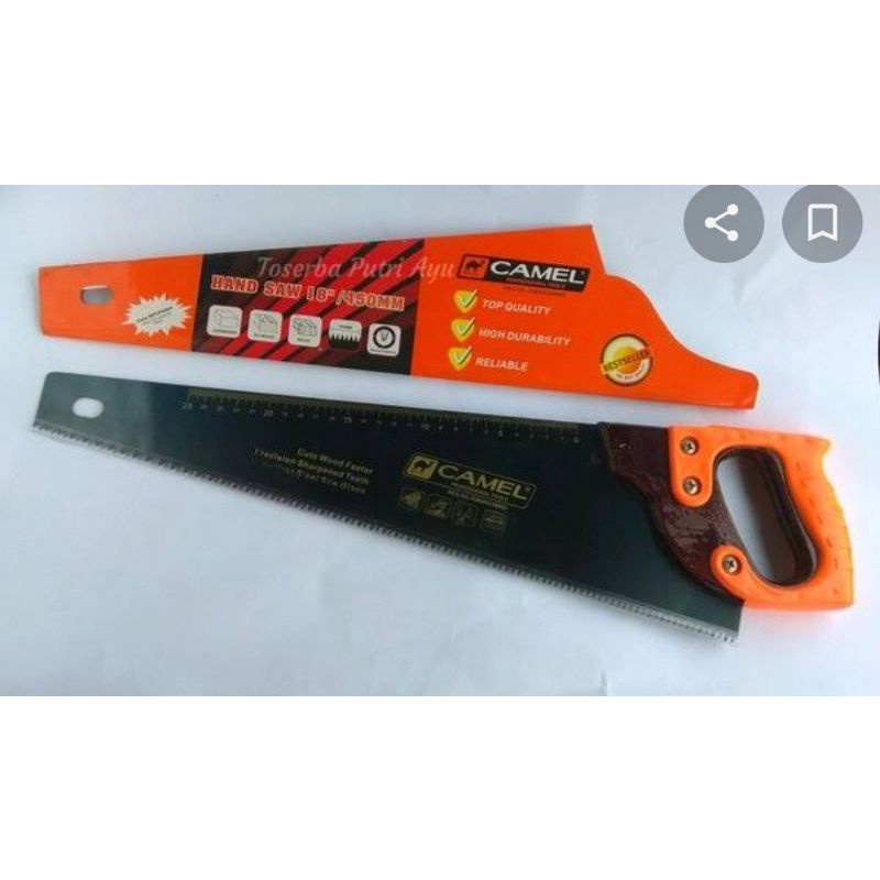 gergaji tangan gergaji kayu camel 18" gergaji potong/belah