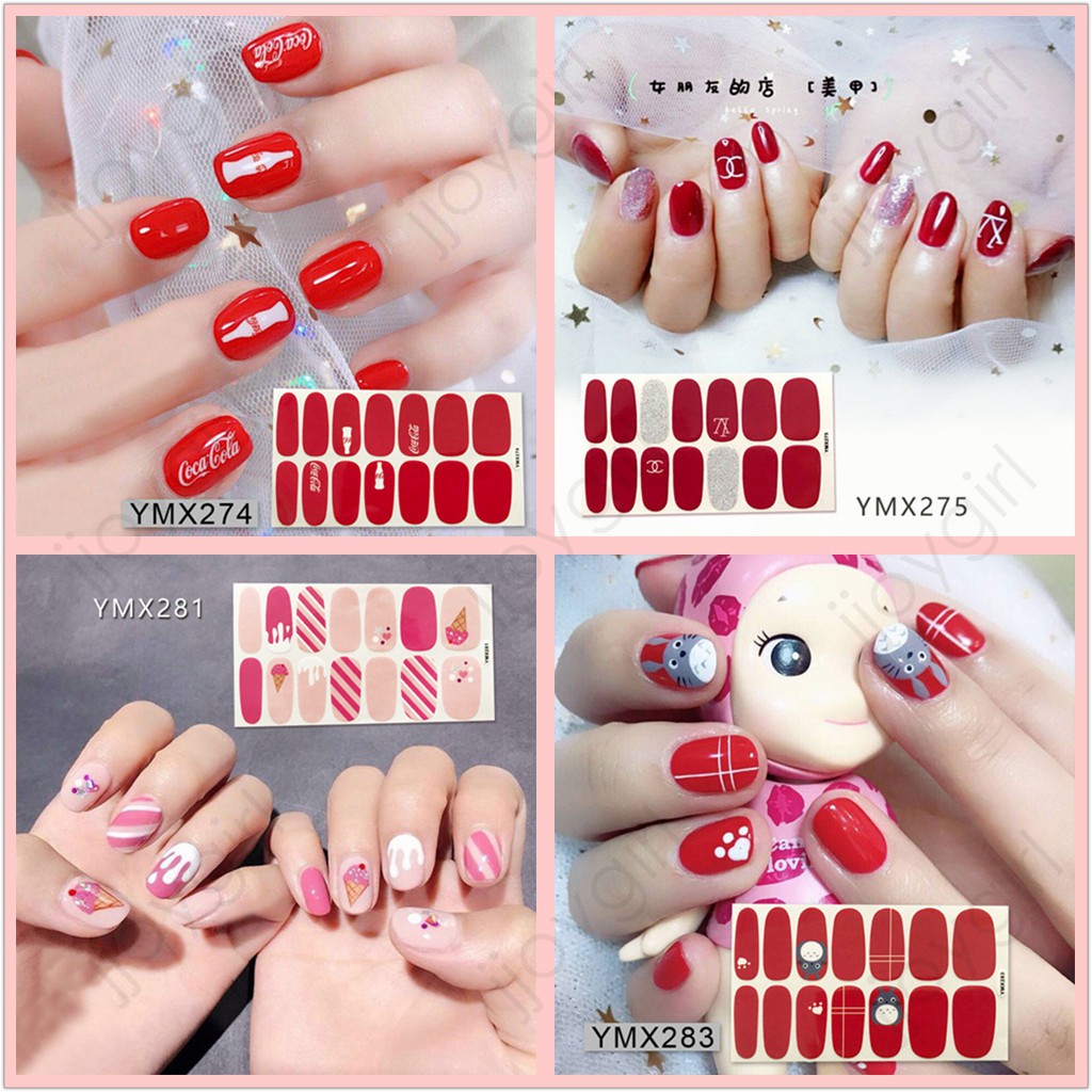 &lt;Jjoygirl&gt;YMX Nail sticker motif / sticker kuku / stiker kuku / nail stiker glitter / stripes design