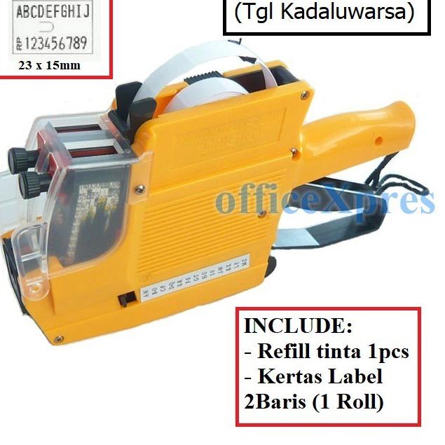

Baru Mesin Alat Label Harga 2 baris 8 digit / Price Label / label Harga OPL Labeller Origin 6600.