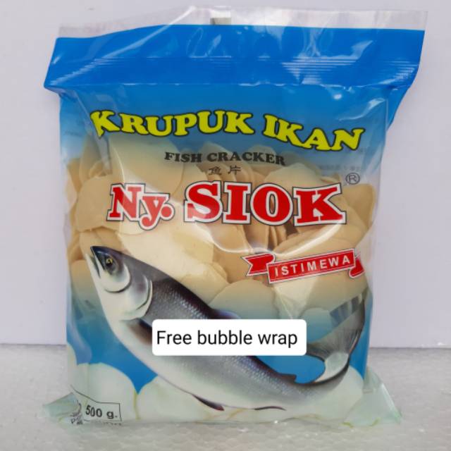 

Krupuk ikan Ny Siok istimewa 500gram siap goreng tanpa dijemur FREE BUBBLE WRAP