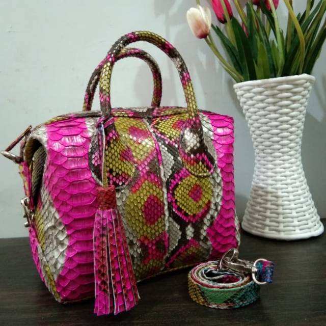 Tas kulit piton model tas nataly