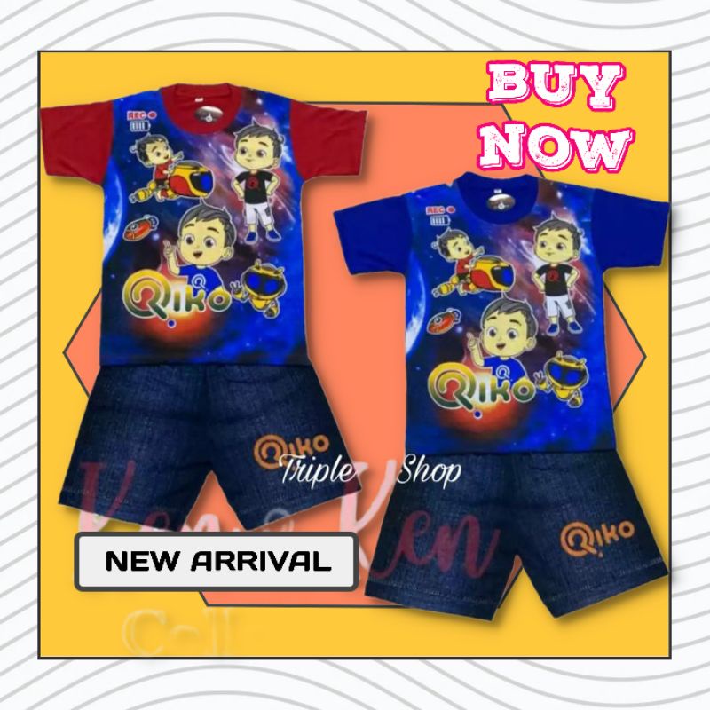 Setelan kaos anak Riko the series/baju riko/kaos riko