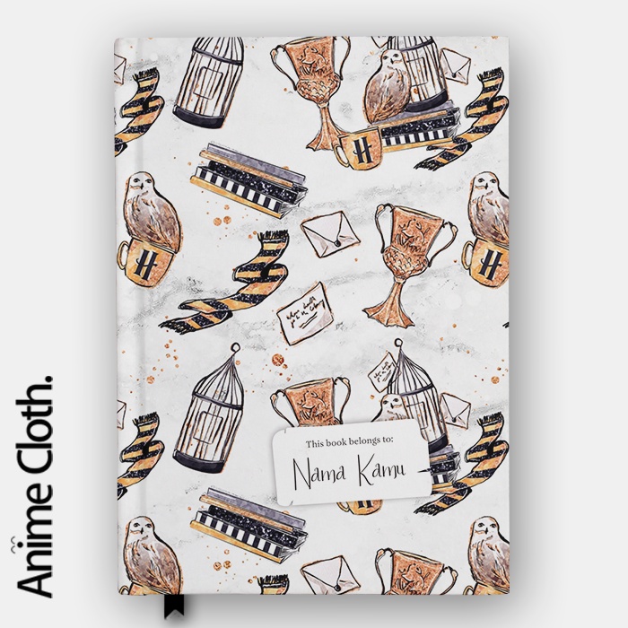 

Buku Motif Asrama Hufflepuff Harry Potter Custom Nama Notebook Jurnal Diary Hardcover Agenda