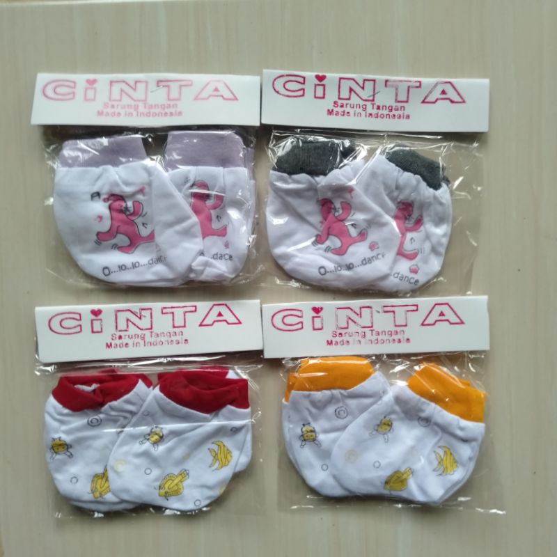 6 pcs-Sarung tangan bayi renda warna/ sarung tangan bayi Warna