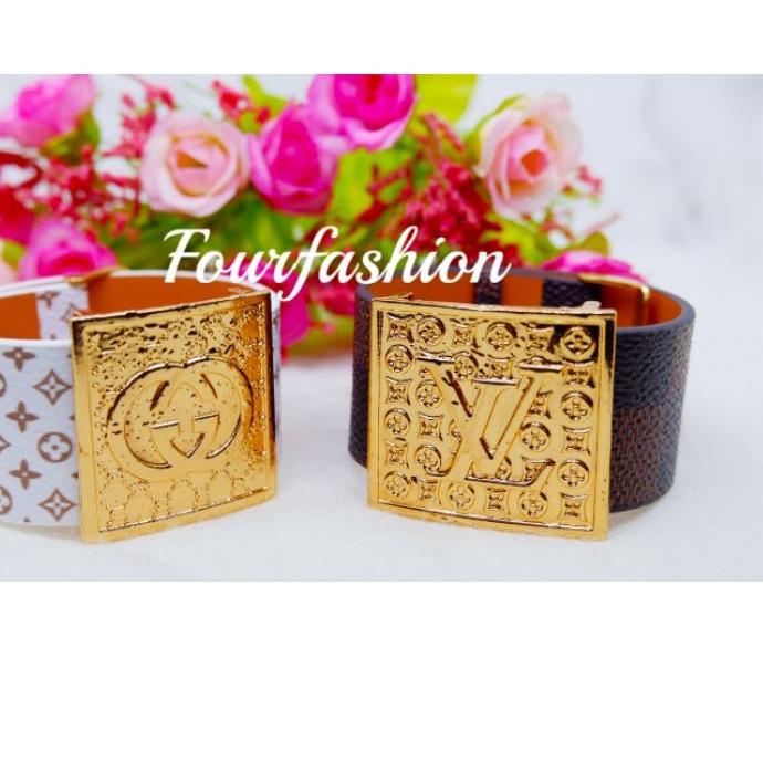 ☪ Gelang Jam/Sabuk Kulit Lebar 3CM Titanium Premium Limited ←