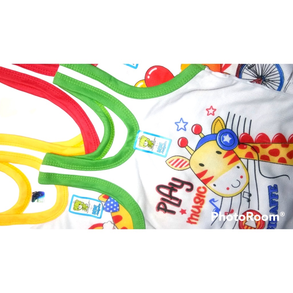 3 Pcs Singlet Kutung PUTIH - Kaos Dalam Anak Motif SNI dari 3 Bulan s/d 7 Tahun-Vegasus Store