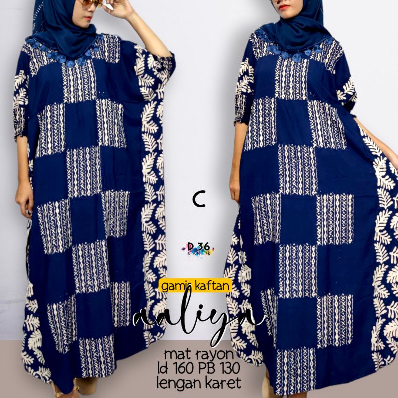 Gamis murah cantik adem kekinian kaftan jumbo cap navy series baju abaya muslim panjang wanita elegan harian muslimah premium mewah tebal adem panjang gendut besar