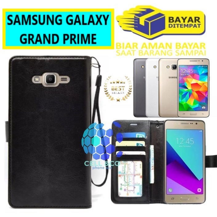 Flip cover SAMSUNG GALAXY GRAND PRIME Flip case buka tutup kesing hp casing flip case leather wallet