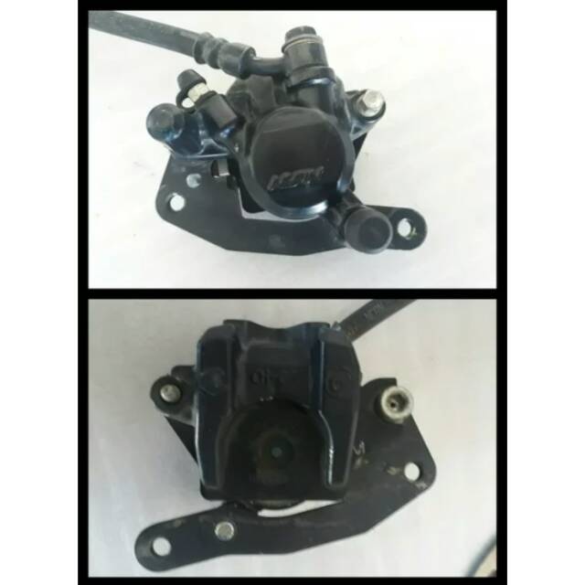 Kaliper Caliper Rem Cakram Plus Dudukan Kampas Depan Lengkap Bawah Honda All New Vario 125 150 LED A