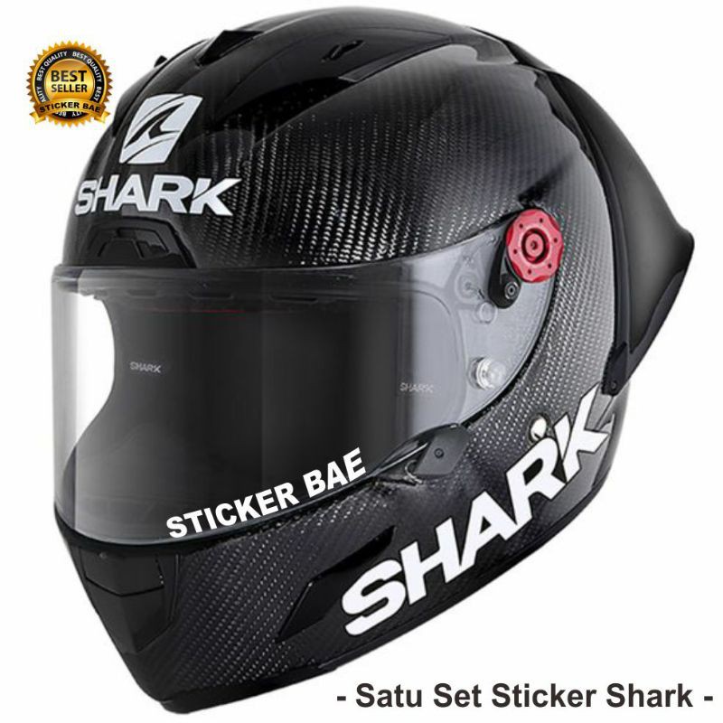 stiker shark helm 1 set stiker cutting helm murah