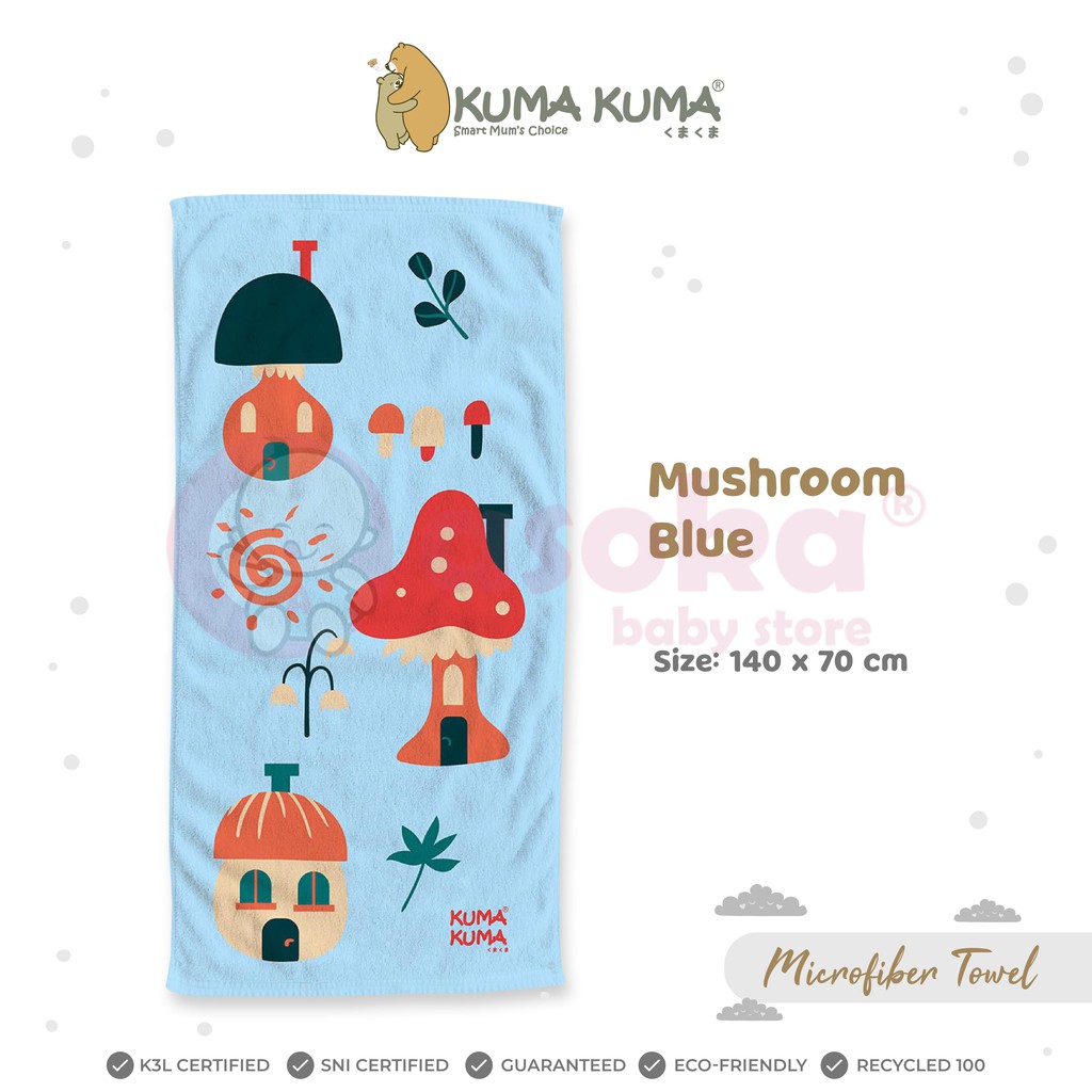 Kuma-Kuma Handuk Microfiber Towel 70 x 140cm ASOKA