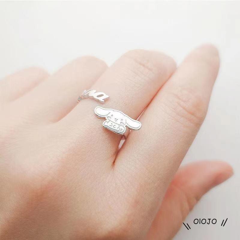 【COD】Cincin Desain Telinga Anjing Besar Dapat Disesuaikan Untuk Pacar Perempuan