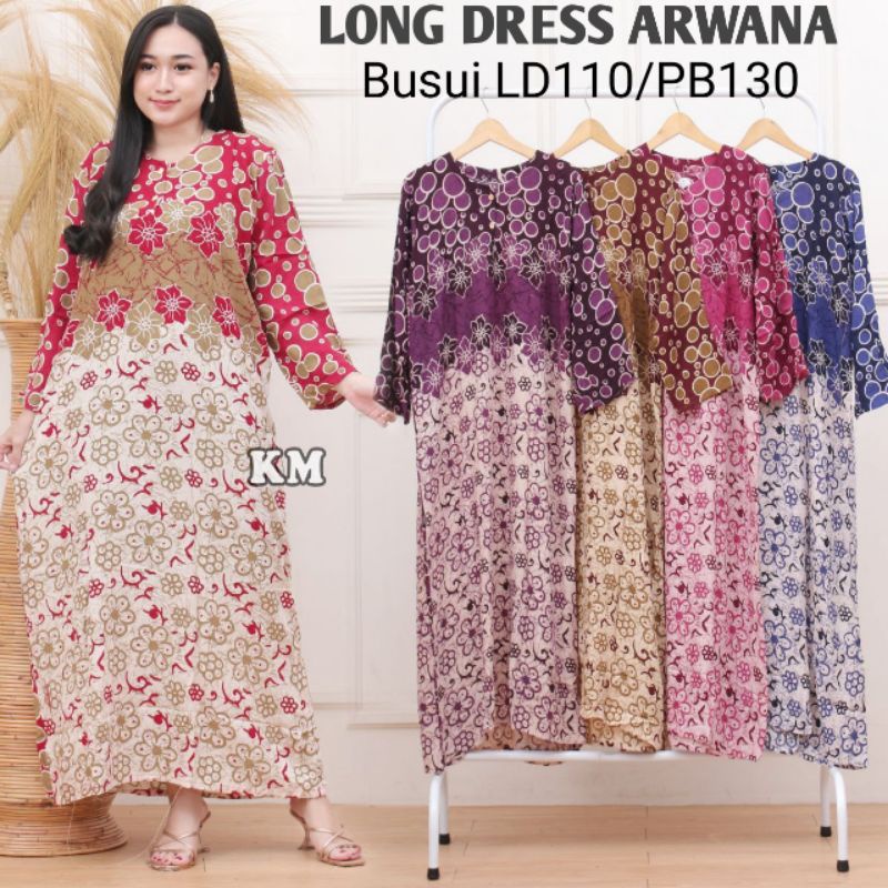 Baju Wanita Kekinian Menyusui Long Dress Remaja Dewasa Pakaian Perempuan Hamil Bumil Busui Friendly Bahan Rayon Murah Harga Grosir Ukuran LD 100 Cm Lengan Panjang Tidur Santai Kancing Warna Motif Batik Modern Terbaru Terlaris Bisa COD Gratis Ongkir Kasual