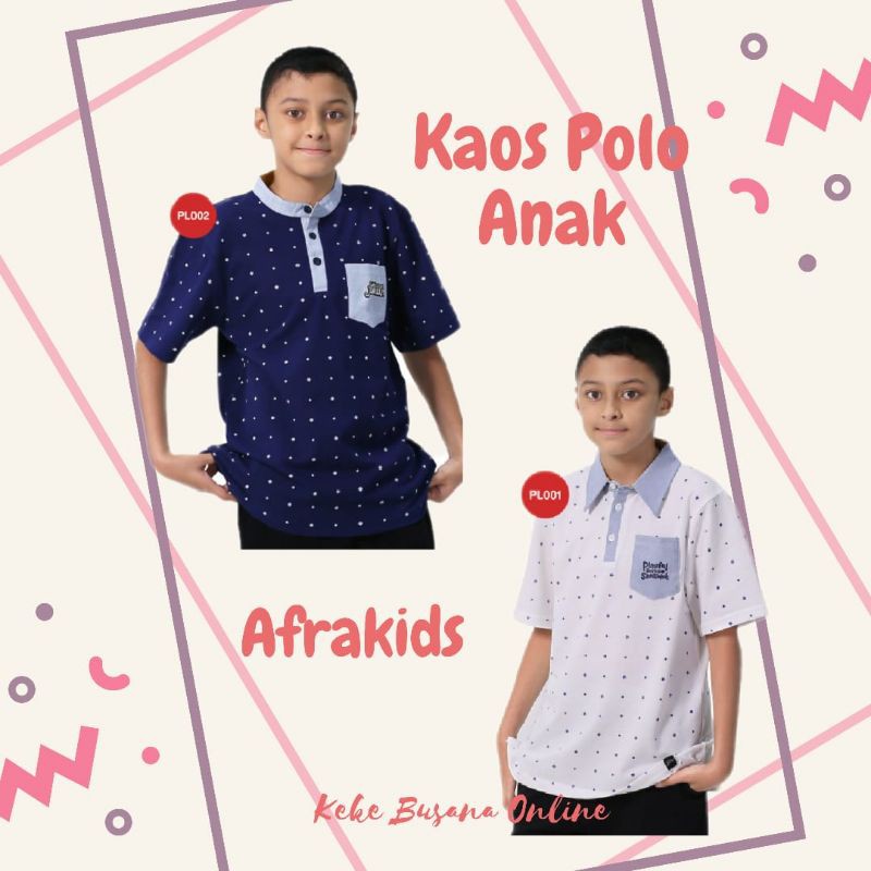 Kaos Polo Anak Afrakids ~ PL001 &amp; PL002 ~