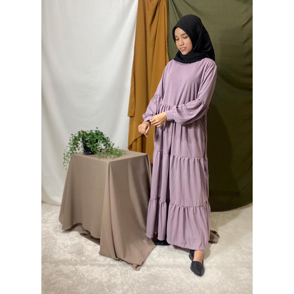 VS - Gamis Wanita Devi | Maxy Wanita Lengan Panjang Fashion Muslim