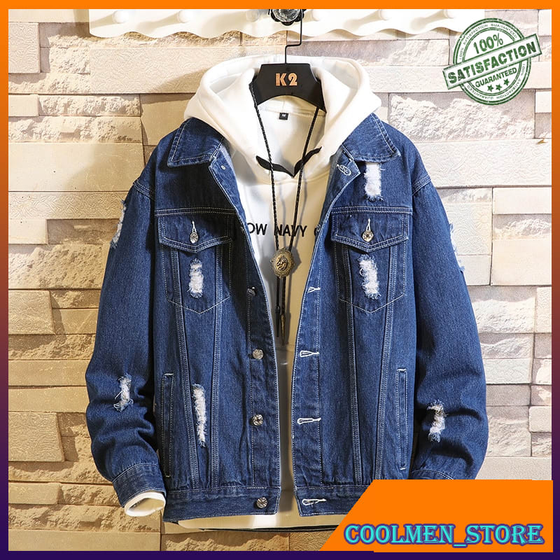 Jaket Pria Bomber Impor Eksklusif High quality Jacket Men's Denim clothing man coats Fashion Jeans