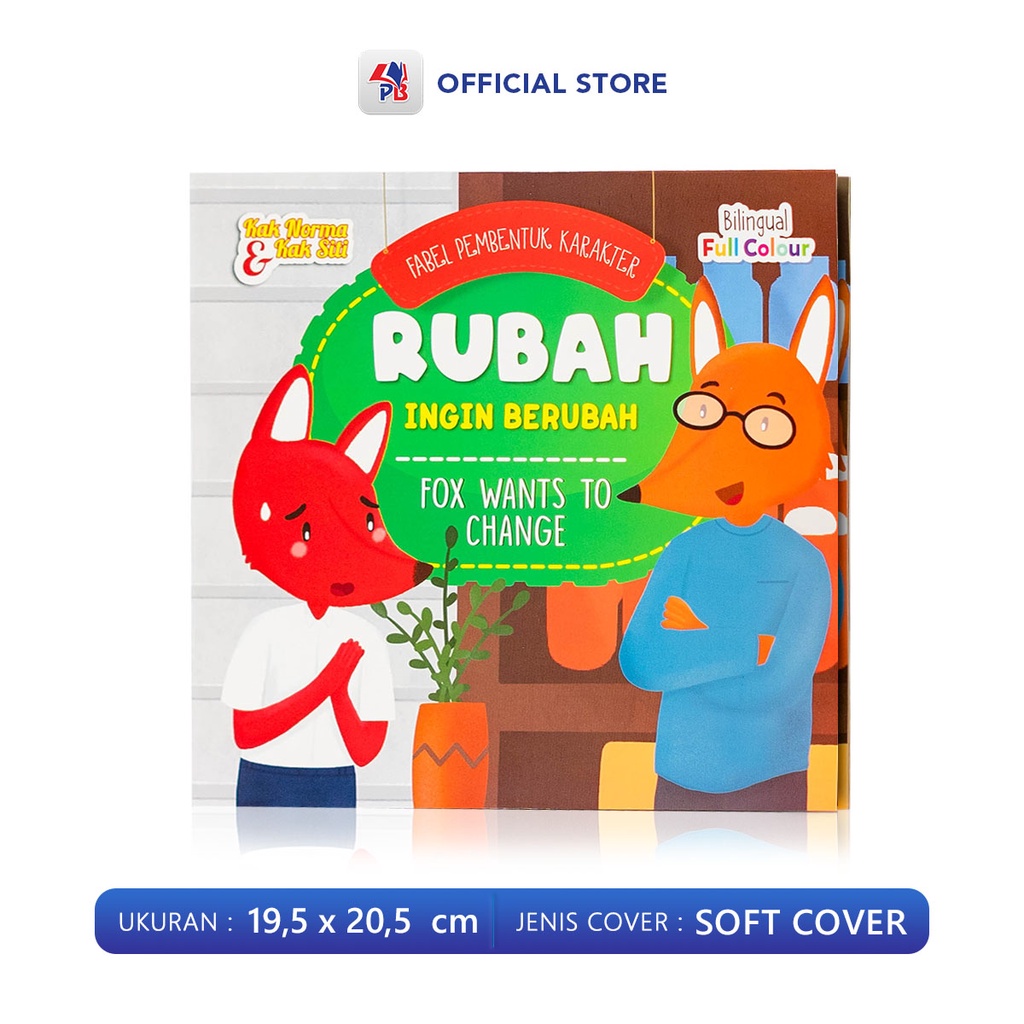 Buku Cerita Anak Bergambar / Buku Dongeng Anak Bergambar Bilingual Fabel Pembentuk Karakter Impian Panda Tupai Lebah Sendirian Beruang Antre Rubah Berubah-6