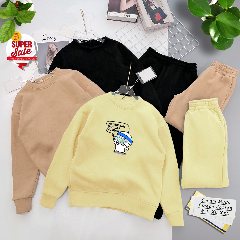 🅳🅵 Sweater Cuby face mask | Sweter Pria &amp; Wanita | Dhea Fashion