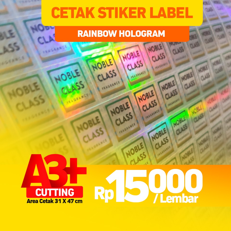 

Cetak Stiker Hologram A3+ (Bisa Cutting)
