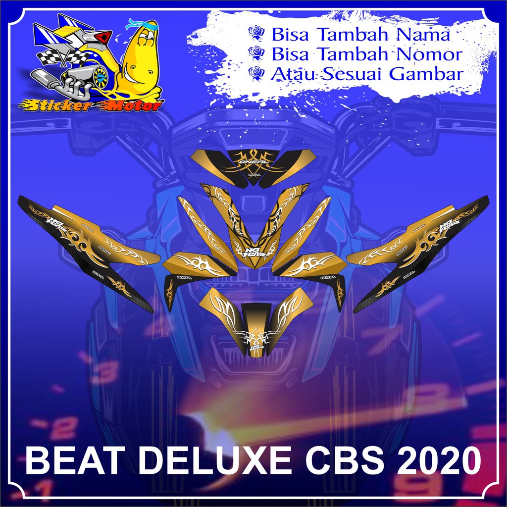 DECAL STICKER HONDA BEAT DELUXE CBS ISS TRIBAL