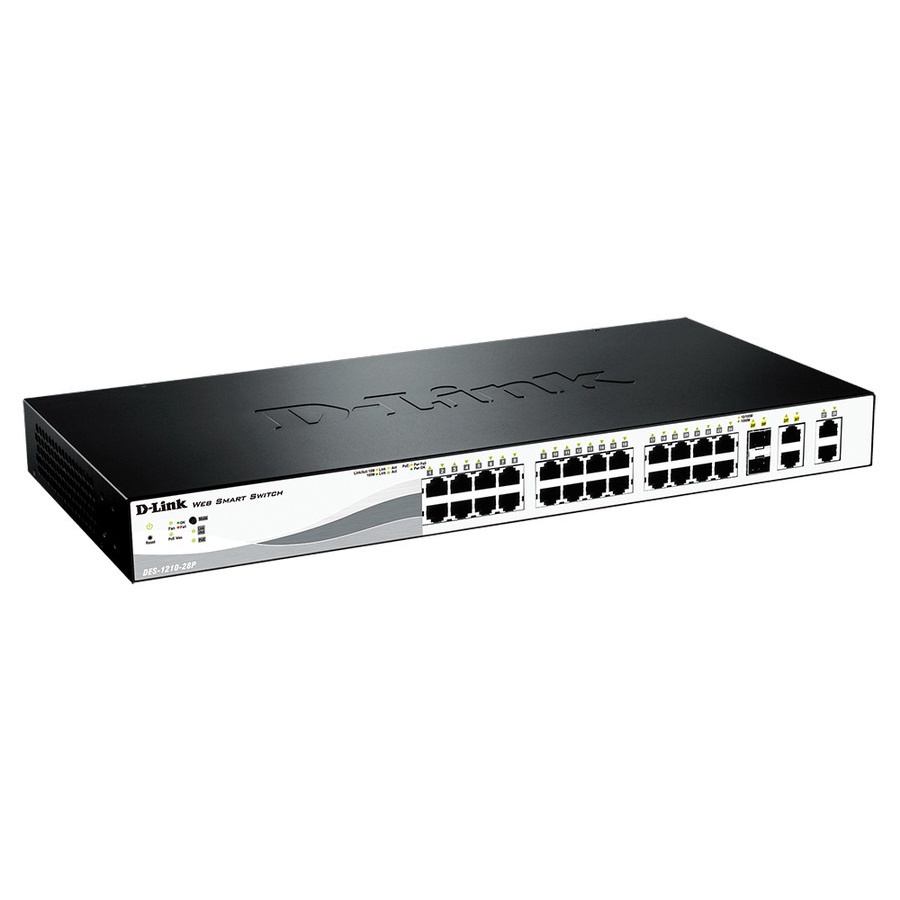 Switch D-Link DES-1210-28P 28Port PoE Smart Managed-DLink DES 1210-28P ...