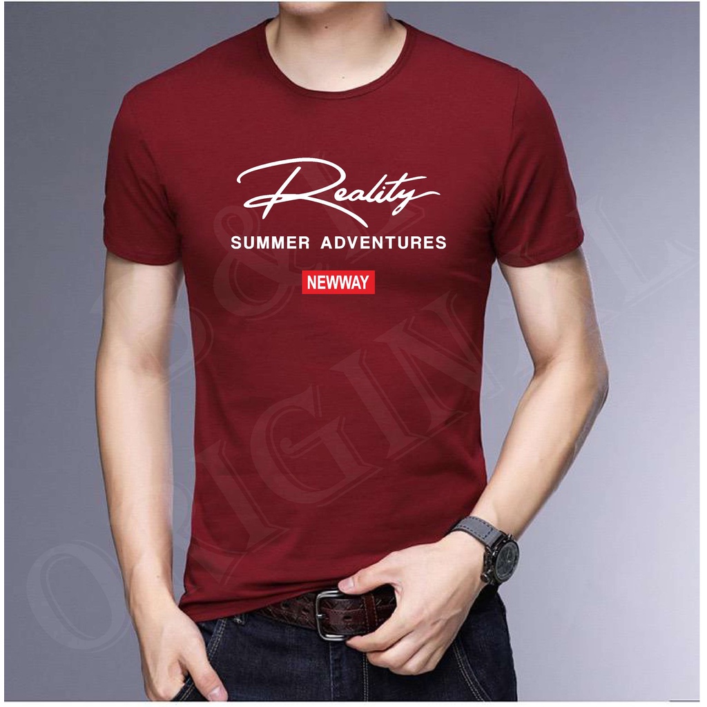 BS TERLARIS BAJU KAOS  REALITY TANGAN PENDEK PRIA DAN WANITA GOOD QUALITY