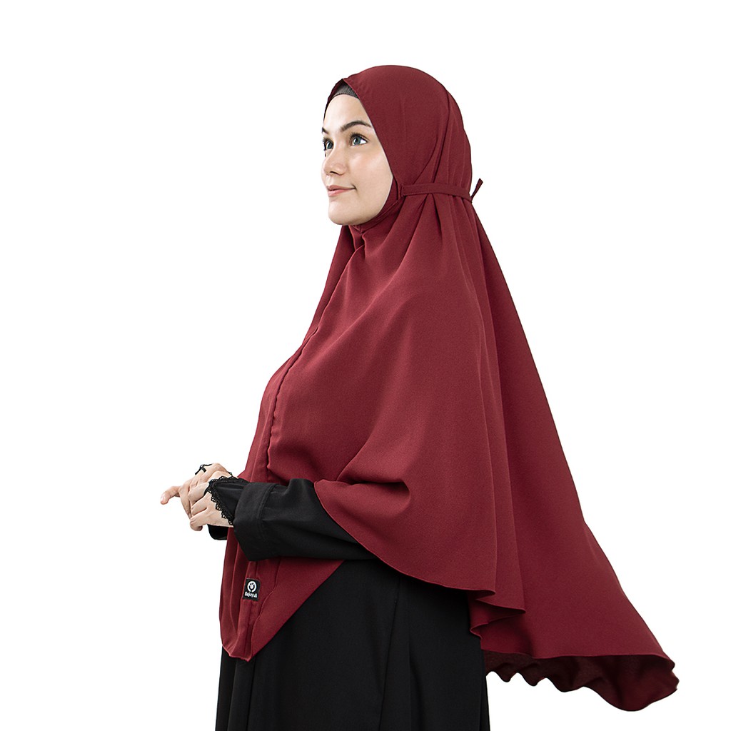 Bajuyuli Jilbab Bergo Maryam Jumbo Syari Polos-Marun